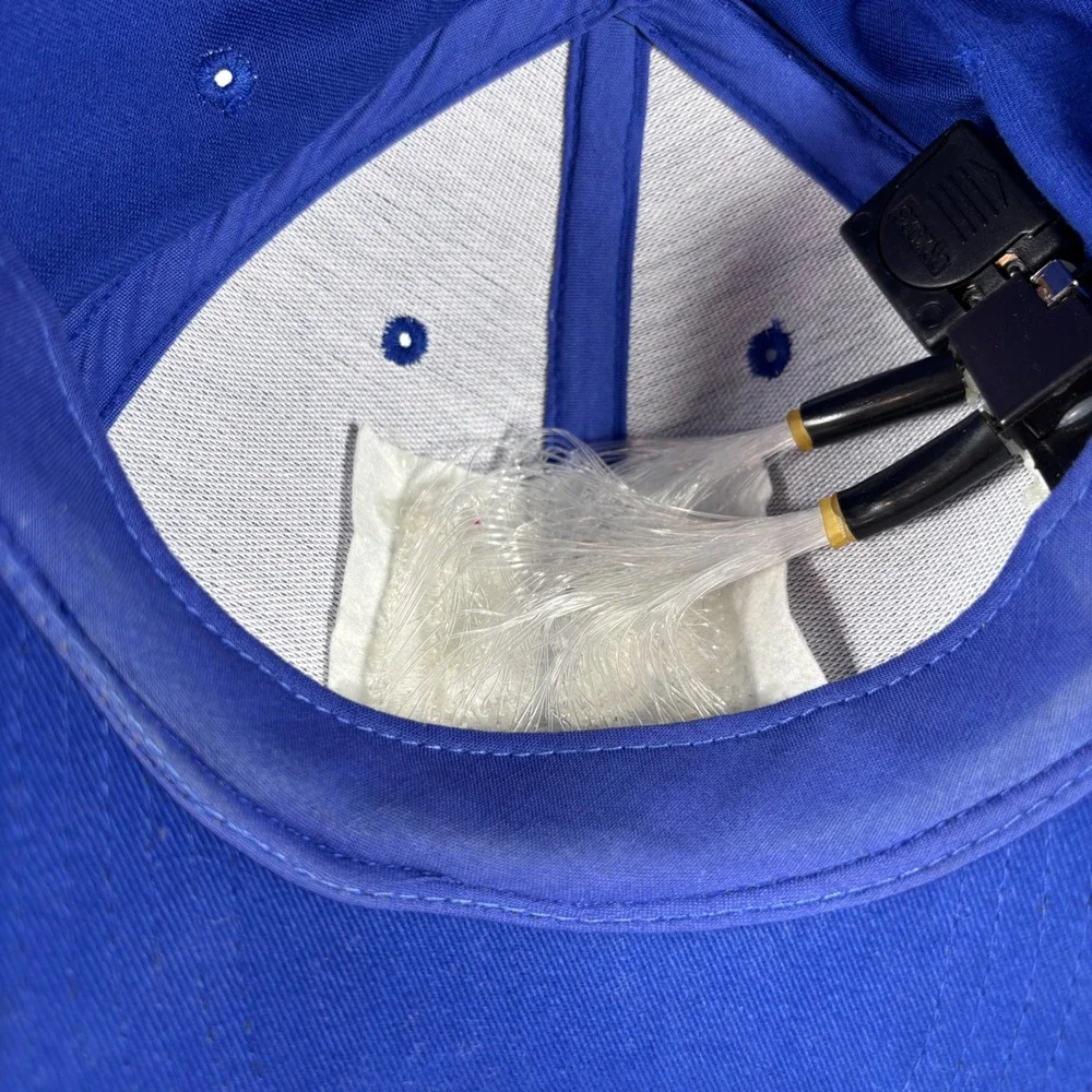 Vintage NY Giants Light-Up Hat Blue Logo7‎ NFL Adjustable Strapback Cap 90's